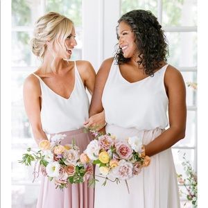 Revelry Medium Heidi Chiffon Sand Top